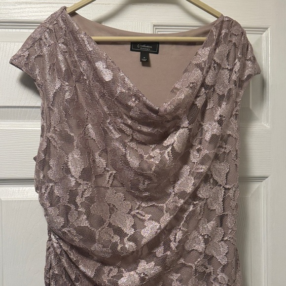 Dress Barn Dresses & Skirts - Dress Barn Mauve Lace Midi Dress